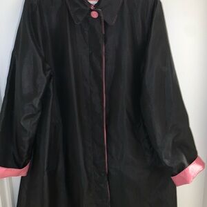 Elegant Black and Pink Women's Sleepwear Robe